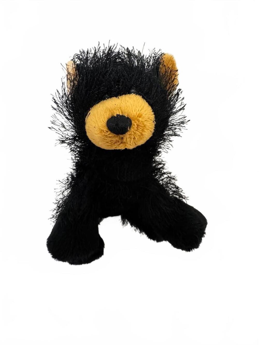Ganz Black Bear Plush with Tan Muzzle